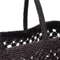 Preview: Guanabana Tote Syros Korb, Iraca, schwarz, Griffe